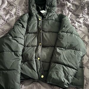 J. Crew Factory Black Puffer Jacket